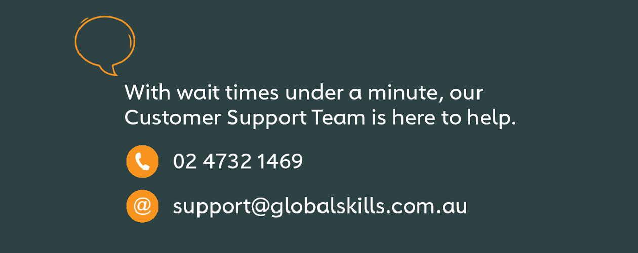 contact details for our customer support team on grey background