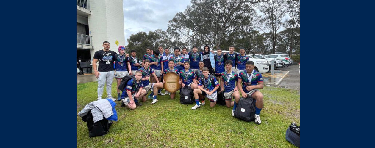 our sponsored team with premiership trophy