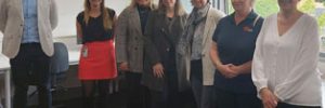 program partners standing in Global Skills office