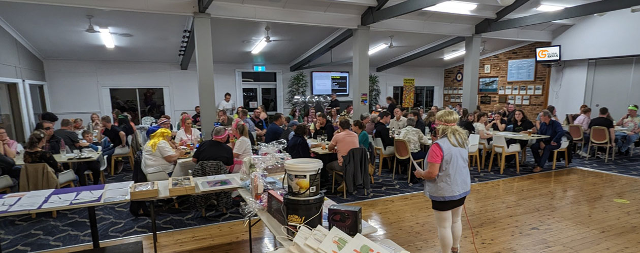 groups of people sitting at tables