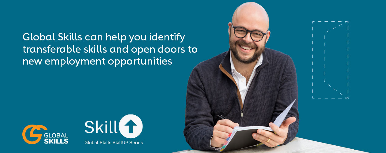 man with open notebook