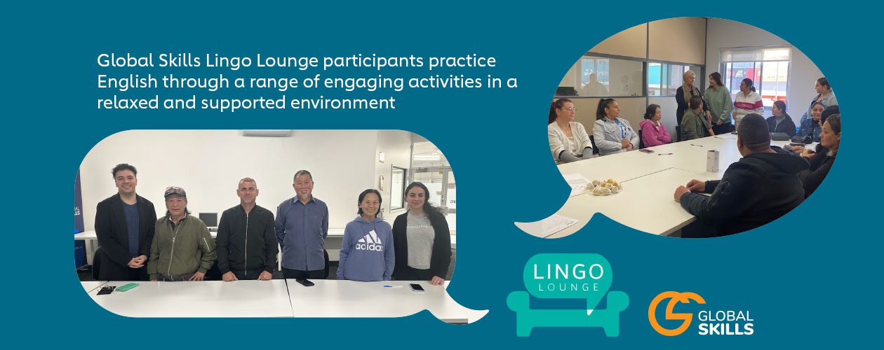 2 groups of lingo lounge participants