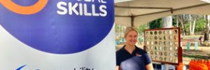 Global Skills DES Manager Victoria at our stall