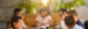 lightbulb in foreground - blurred background