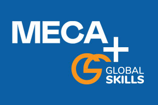 MECA and Global Skills logos