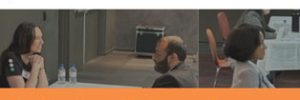 Readygrad flyer header including logo and pics of people talking