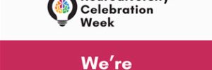 Neurodiversity Celebration Week logo with the words 'we are supporting'