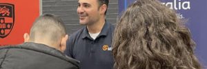 Robert engaging with attendees at the event